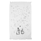 Serviette invitée 40x66 cm Rabbits en coton blanc Clayre & Eef.