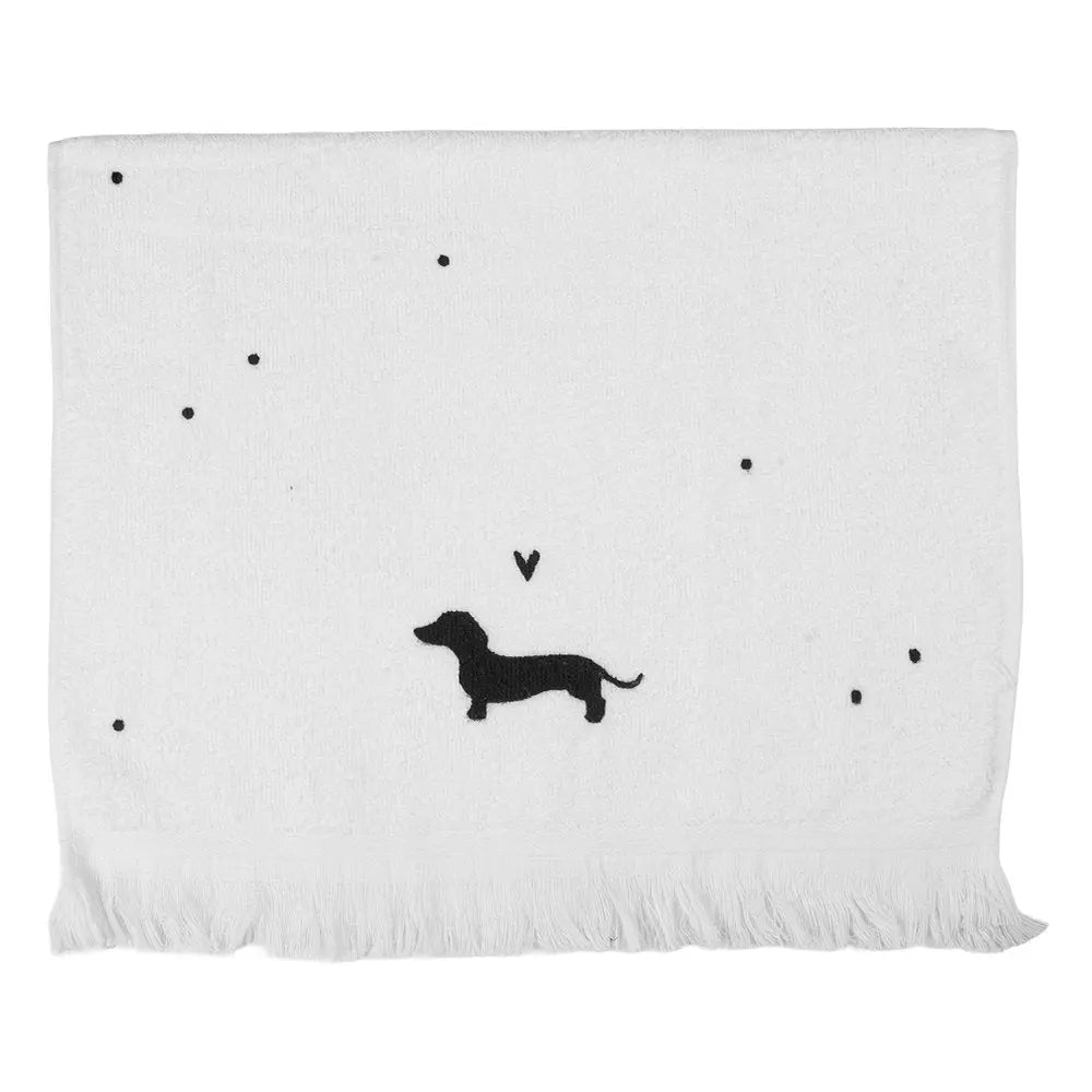 Serviette invitée 40x66 cm coton blanc coton Clayre & Eef.