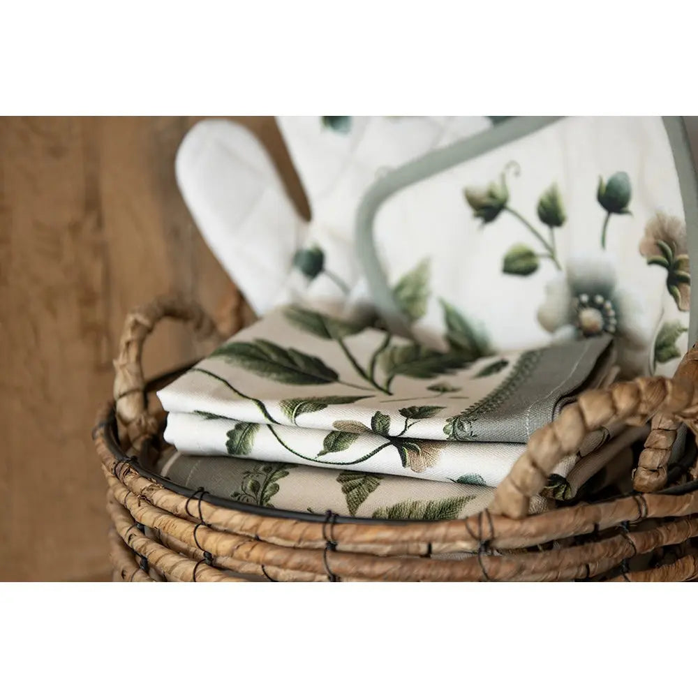 Serviettes Coton Lot de 6 40x40 cm Coton Beige Clayre & Eef.