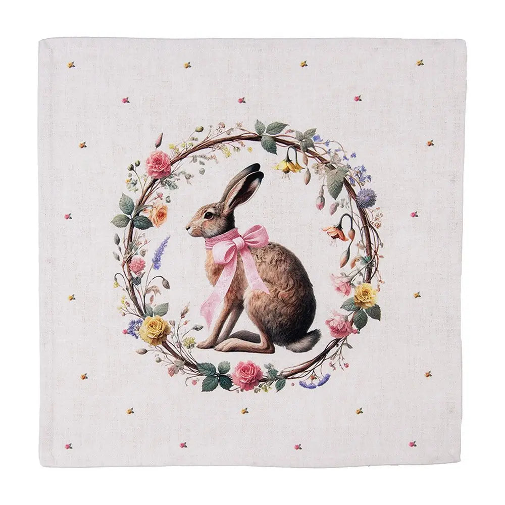 Serviettes Coton Lot de 6 40x40 cm Coton Beige Clayre & Eef.