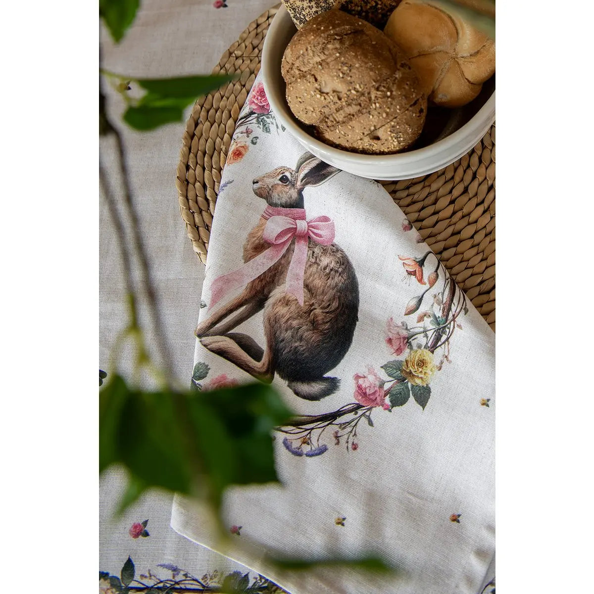 Serviettes Coton Lot de 6 40x40 cm Coton Beige Clayre & Eef.