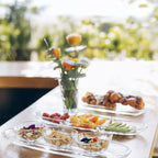 Set apéritif de 3 coupelles sur plateau transparent 50cm AULICA
