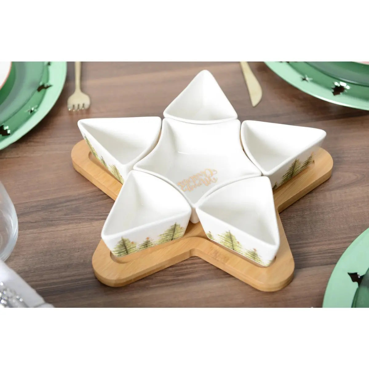 Set apéritif de 6 coupelles sapin AULICA