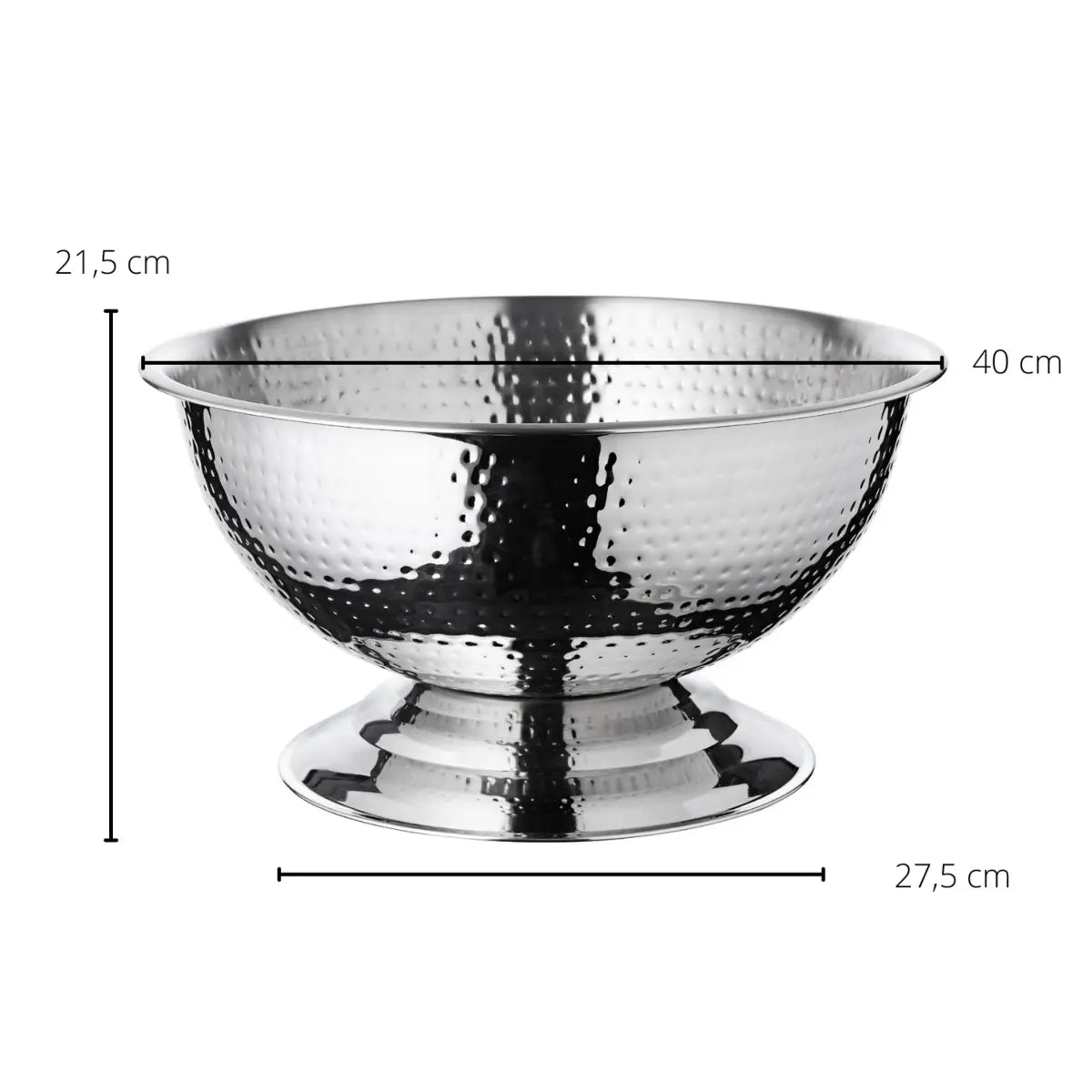 Set de 2 coupes à champagne Cara martelées Ø 40 cm EDZARD-SHOP.com