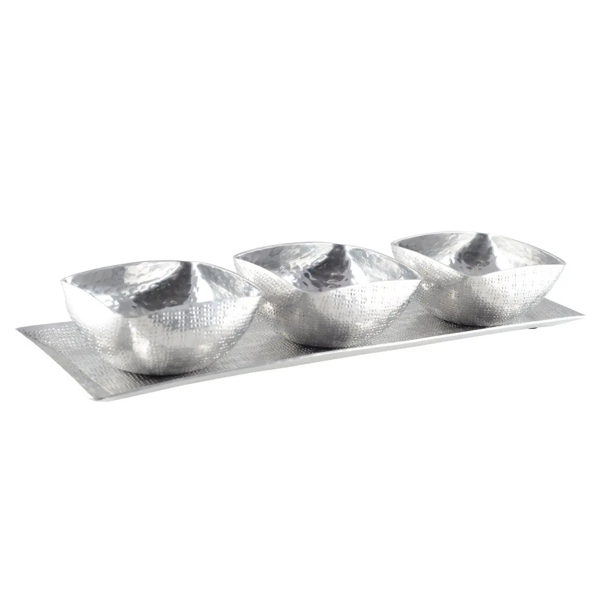 Set de 3 coupelles sur plateau en aluminium AULICA