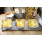 Set de 3 coupelles sur plateau en aluminium AULICA