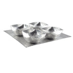 Set de 4 coupelles sur plateau en aluminium AULICA
