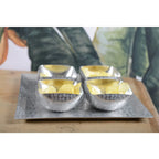 Set de 4 coupelles sur plateau en aluminium AULICA