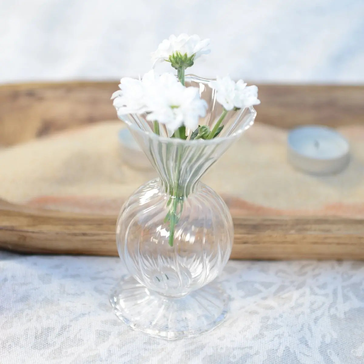 Soliflore en verre 6.3x6.3x12.6cm AULICA