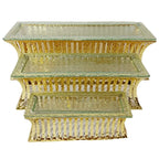Supports à dessert dorés - lot de 3 AULICA