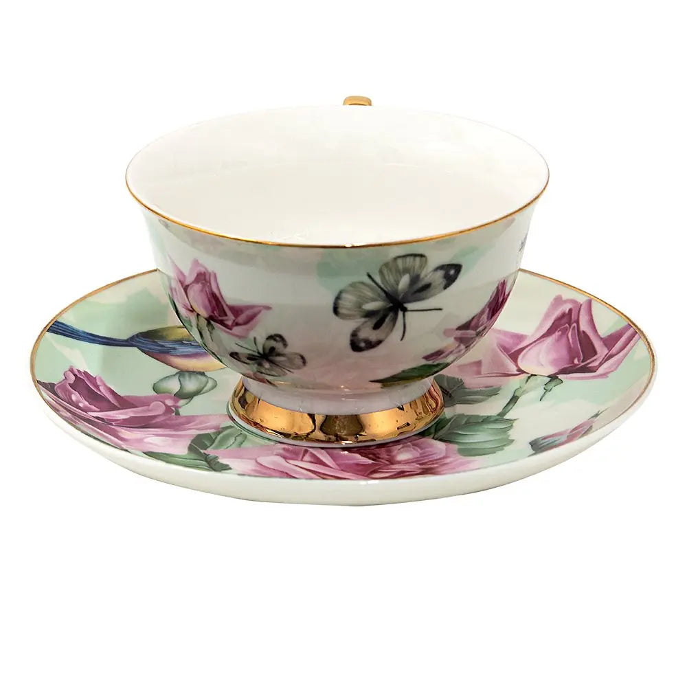Tasse et soucoupe 12x10x6 cm / Ø 15x2 cm / 200 ml Clayre & Eef.