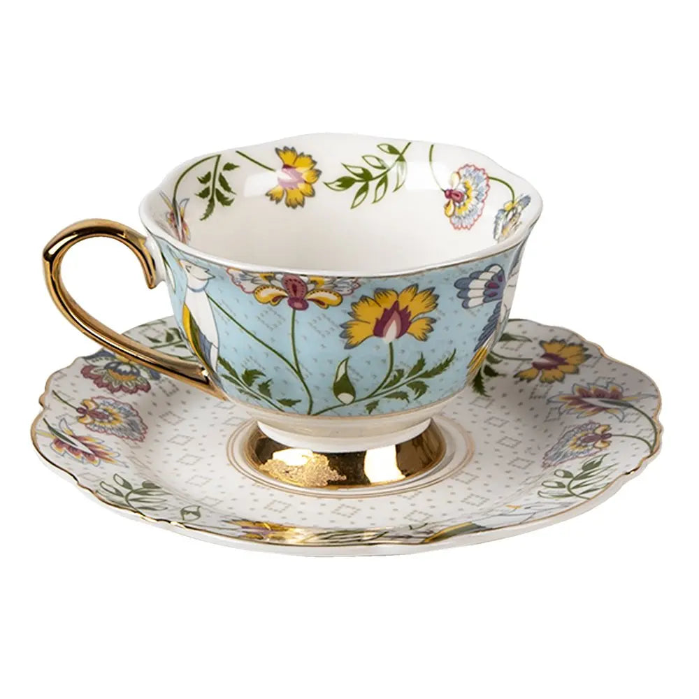 Tasse et soucoupe 12x9x6 cm / Ø 15x2 cm / 200 ml Clayre & Eef.