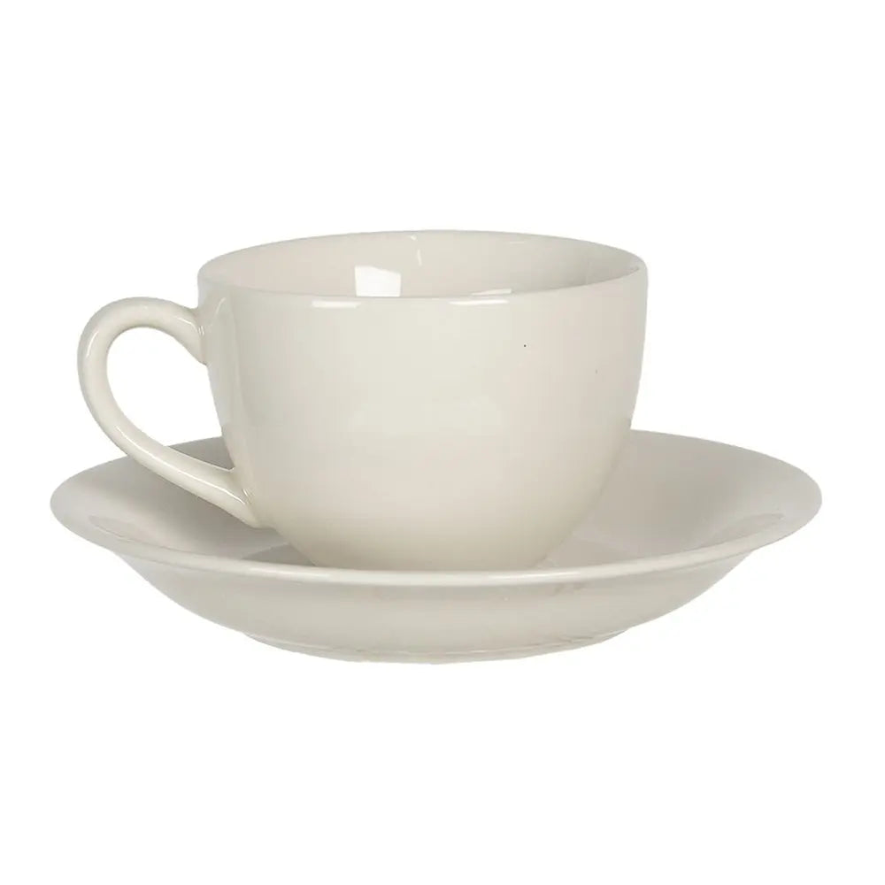 Tasse un schotel 11x9x7 cm / Ø 15x2 cm / 200 ml Clayre & Eef.