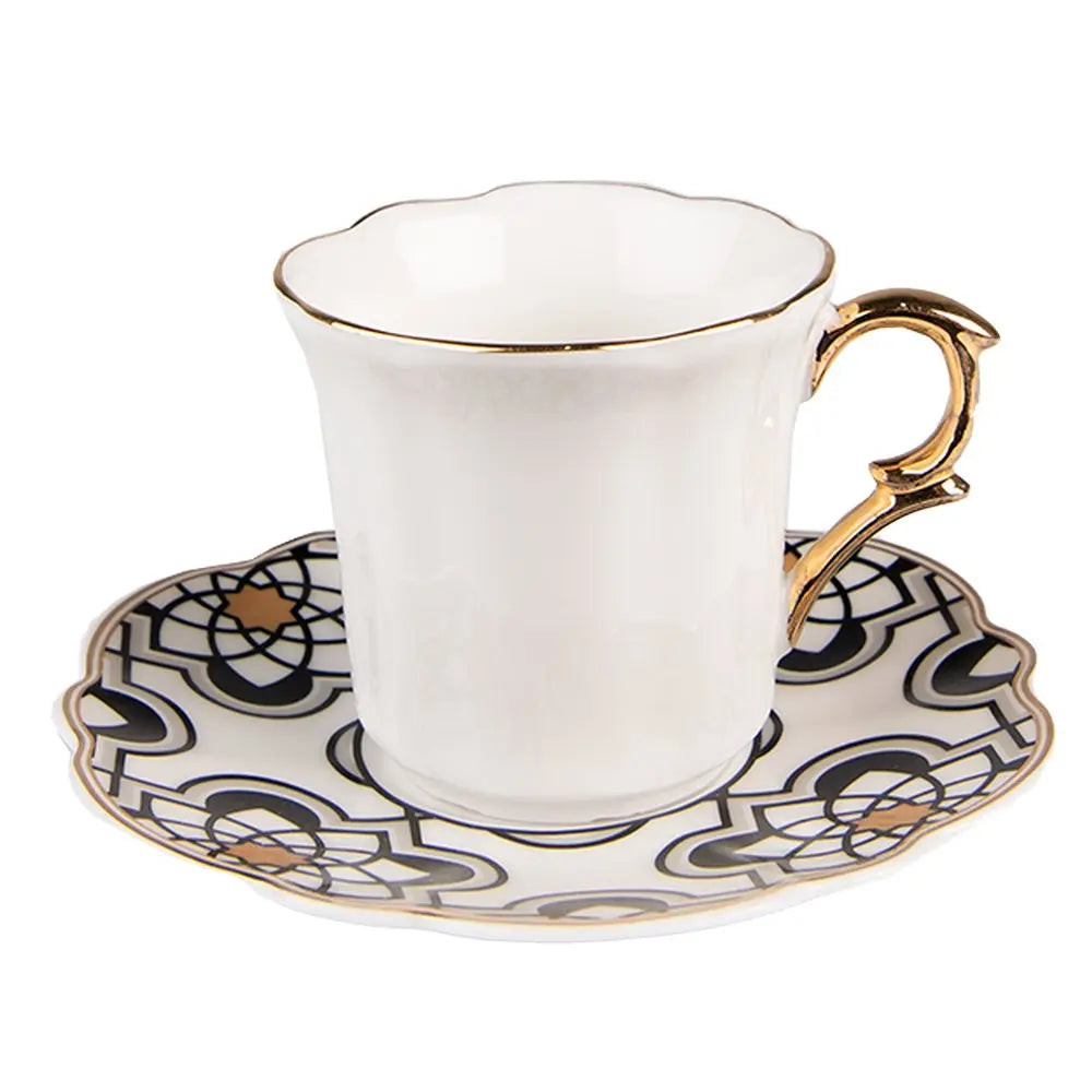 Tasse un schotel 8x6x6 / Ø 12x1 cm / 95 ml Clayre & Eef.