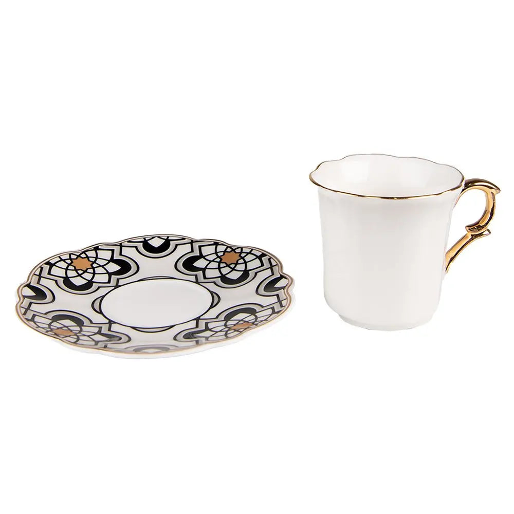 Tasse un schotel 8x6x6 / Ø 12x1 cm / 95 ml Clayre & Eef.