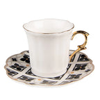 Tasse un schotel 8x6x6 / Ø 12x1 cm / 95 ml Clayre & Eef.