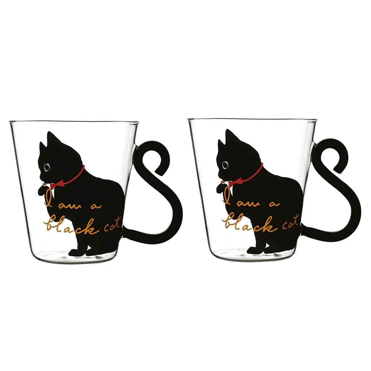 Tasses 300 ml décor chat - lot de 2 AULICA
