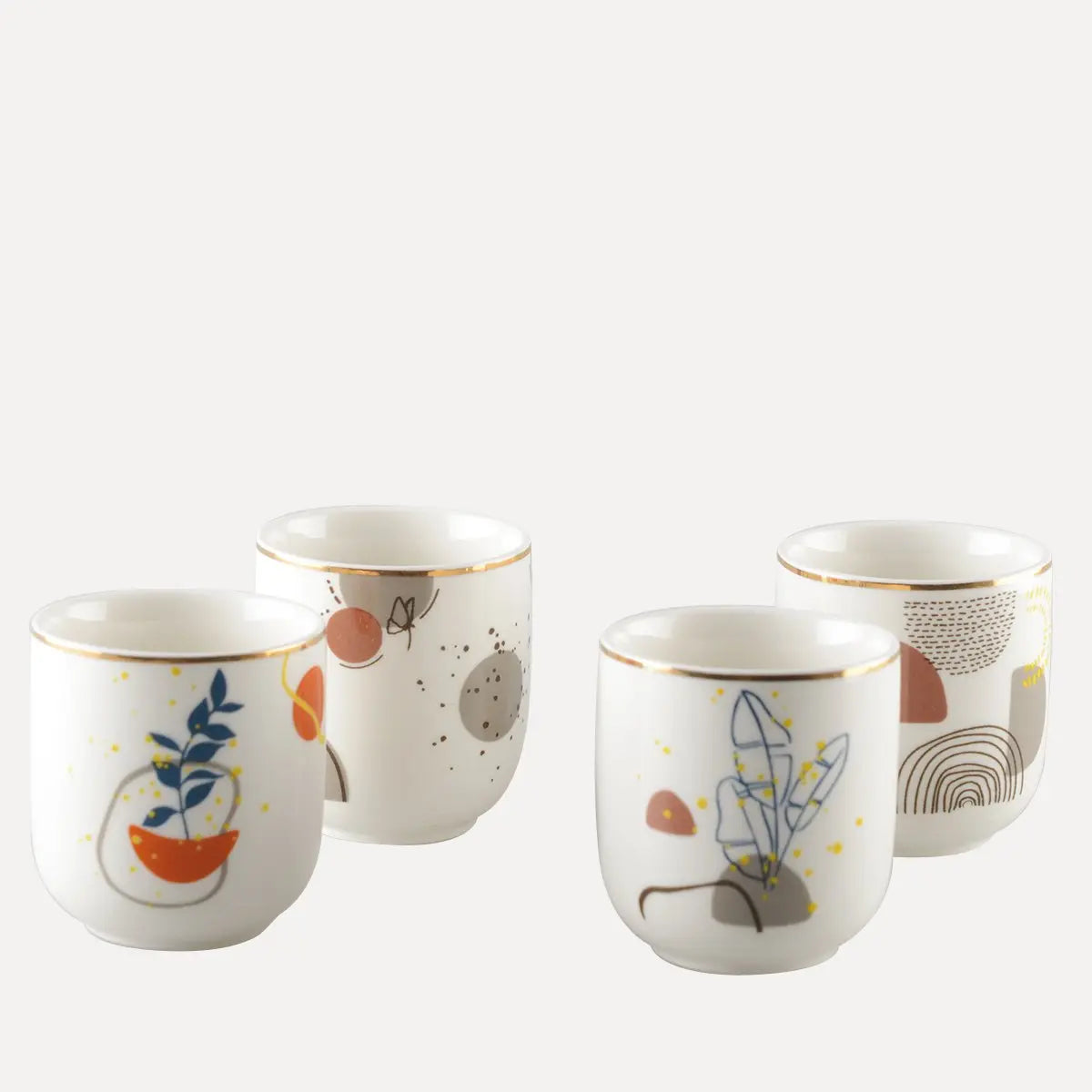 Tasses à café 90ml art déco - lot de 4 AULICA