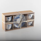 Tasses à café avec sous tasses méduse - lot de 4 AULICA