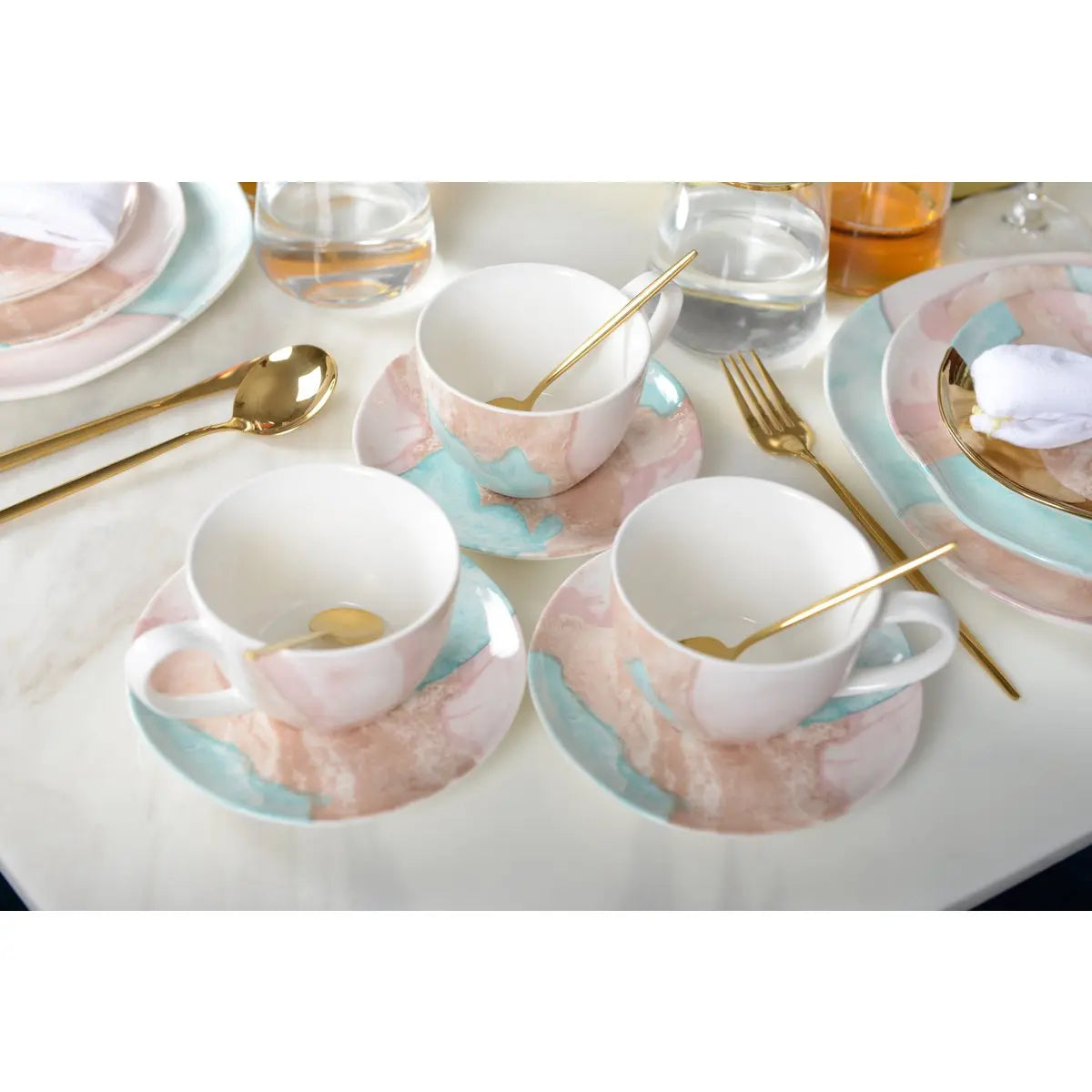 Tasses à café et sous tasses - Treasure mine - lot de 2 AULICA