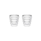 Tasses à café expresso double paroi vague 70ml - lot de 2 AULICA