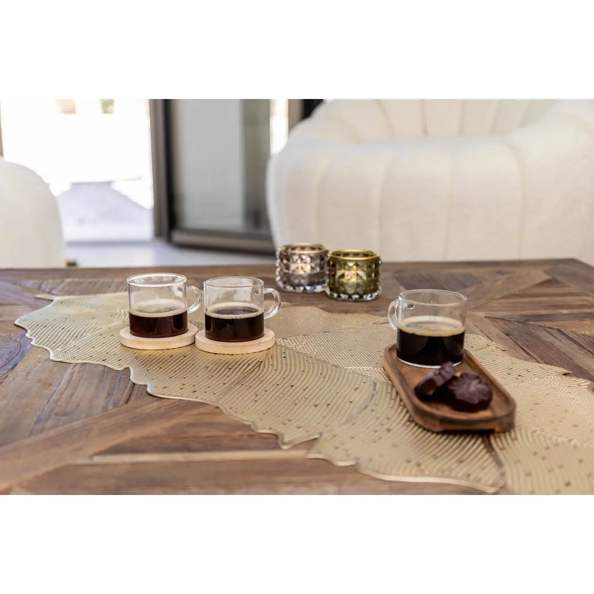 Tasses à thé avec sous-tasses en bambou - lot de 2 AULICA