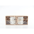 Tasses à thé blanche avec design chat - lot de 2 AULICA