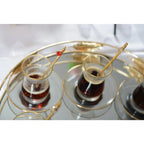 Tasses à thé filet doré - lot de 6 AULICA
