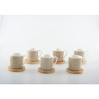 Tasses et sous tasses Cancún - lot de 6 AULICA