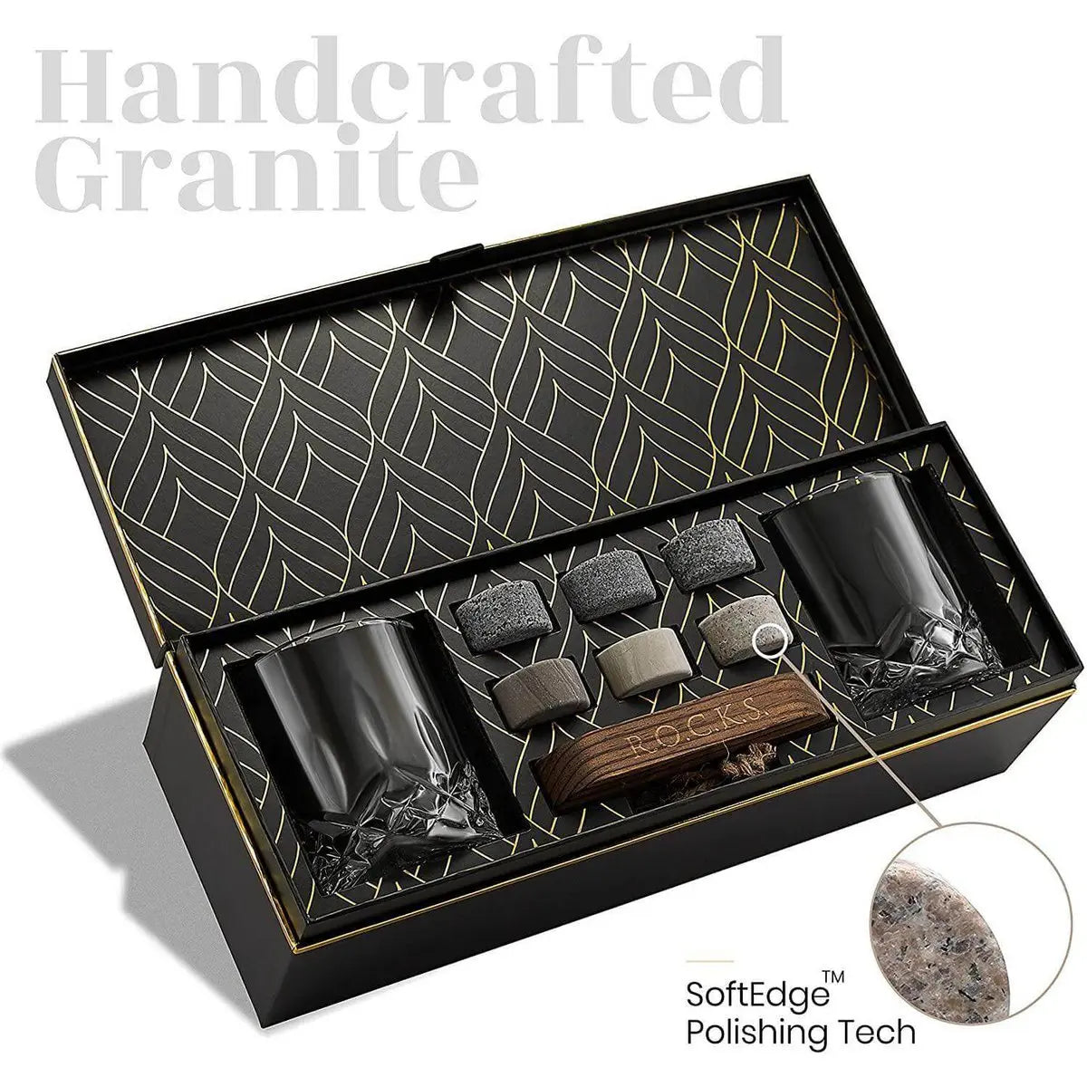 The Connoisseur's Set - Signature Whiskey Glass Edition ROCKS Whiskey Chilling Stones