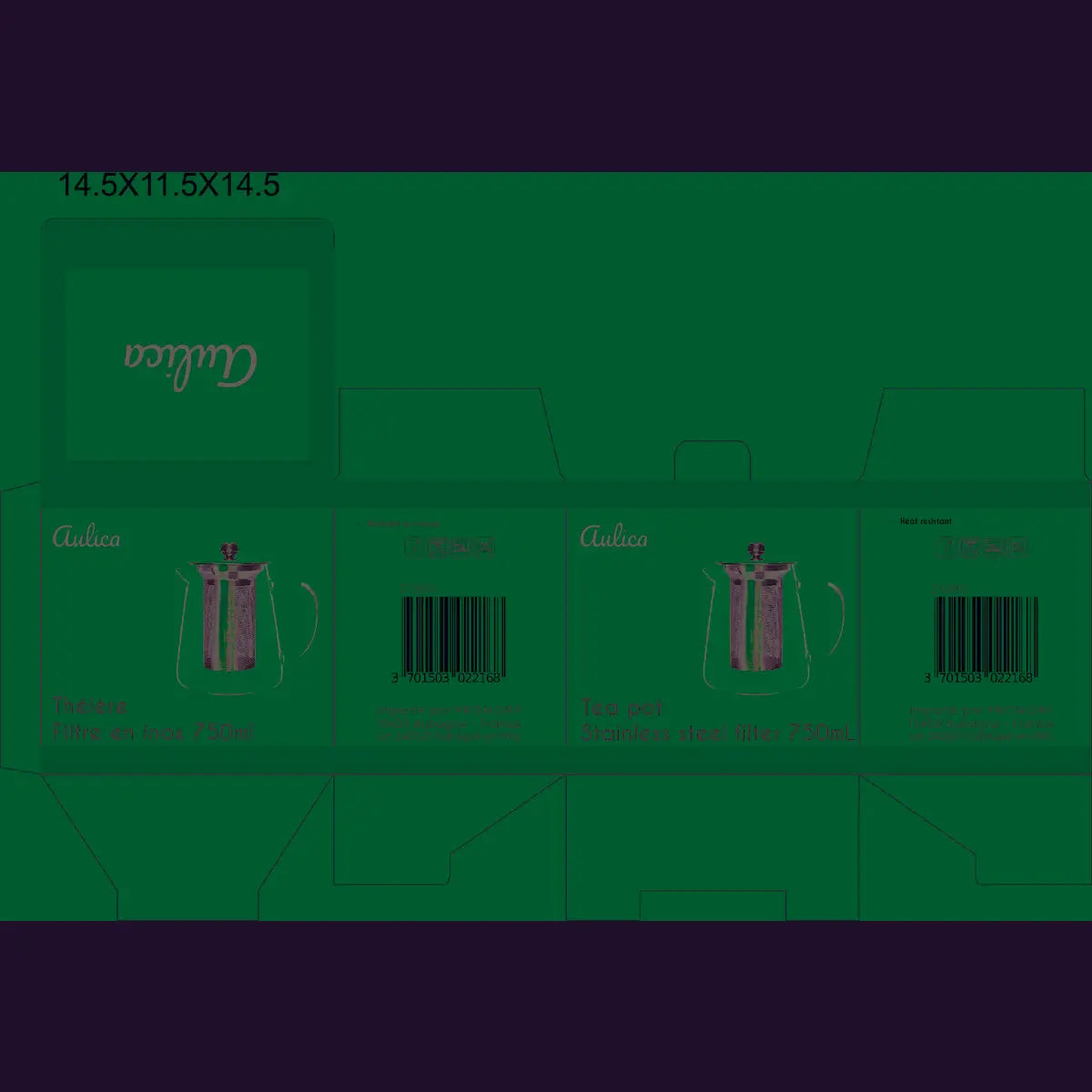 Théière 750ml filtre inox AULICA