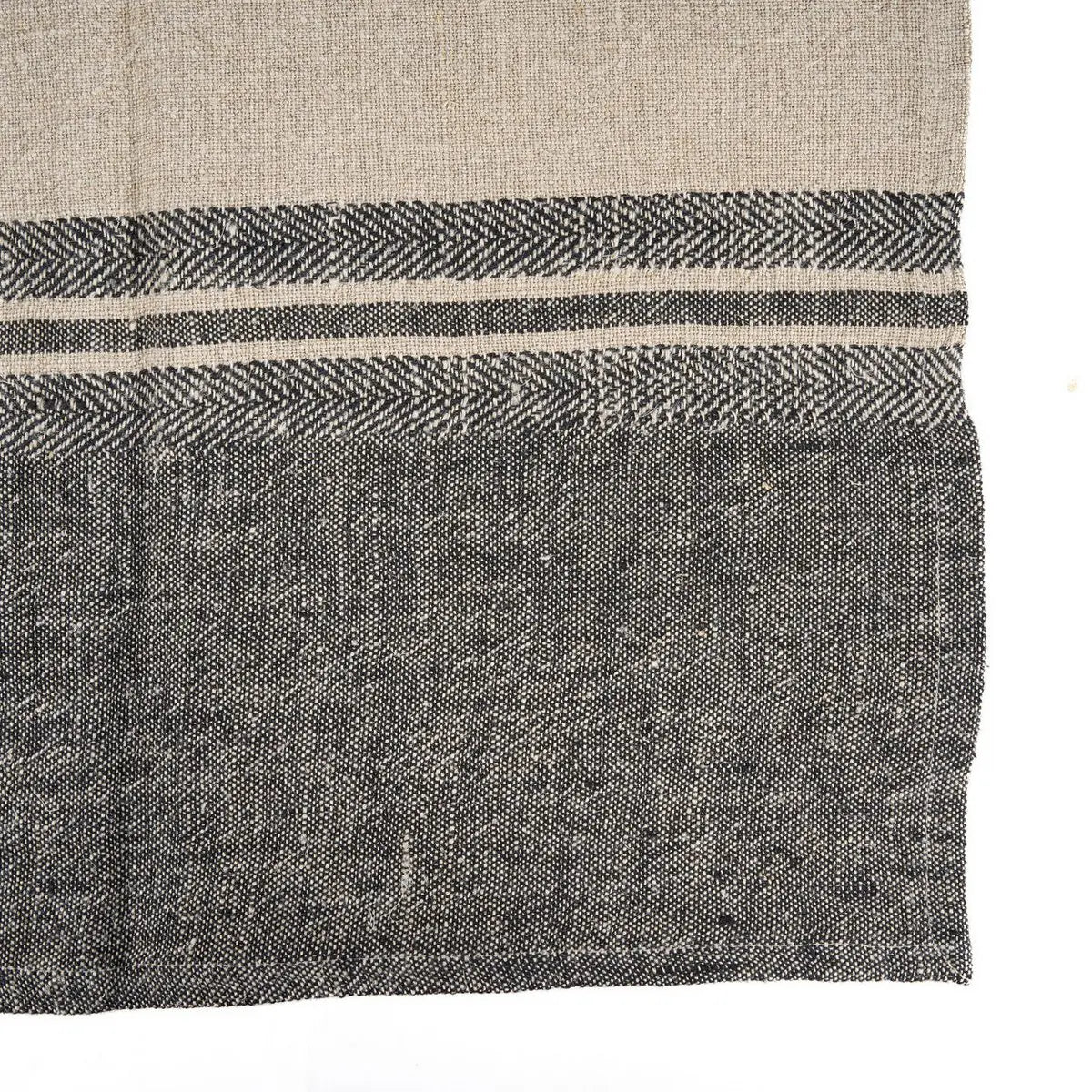 Torchon de Cuisine The Linen Dash - Noir Naturel - 50x70 Bazar Bizar Living