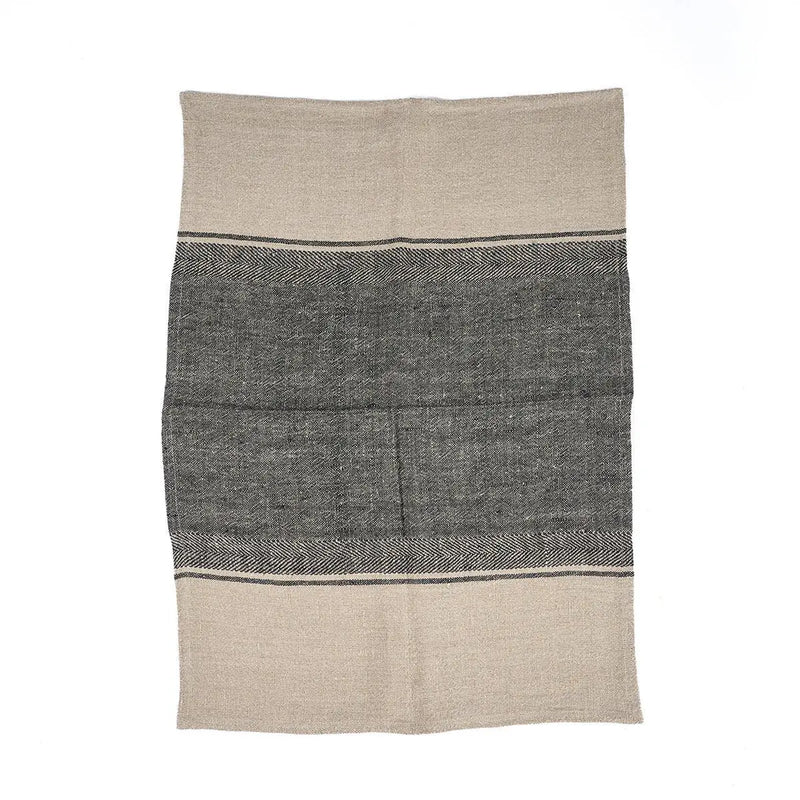 Torchon de Cuisine The Linen Moody - Noir Naturel - 50x70 Bazar Bizar Living