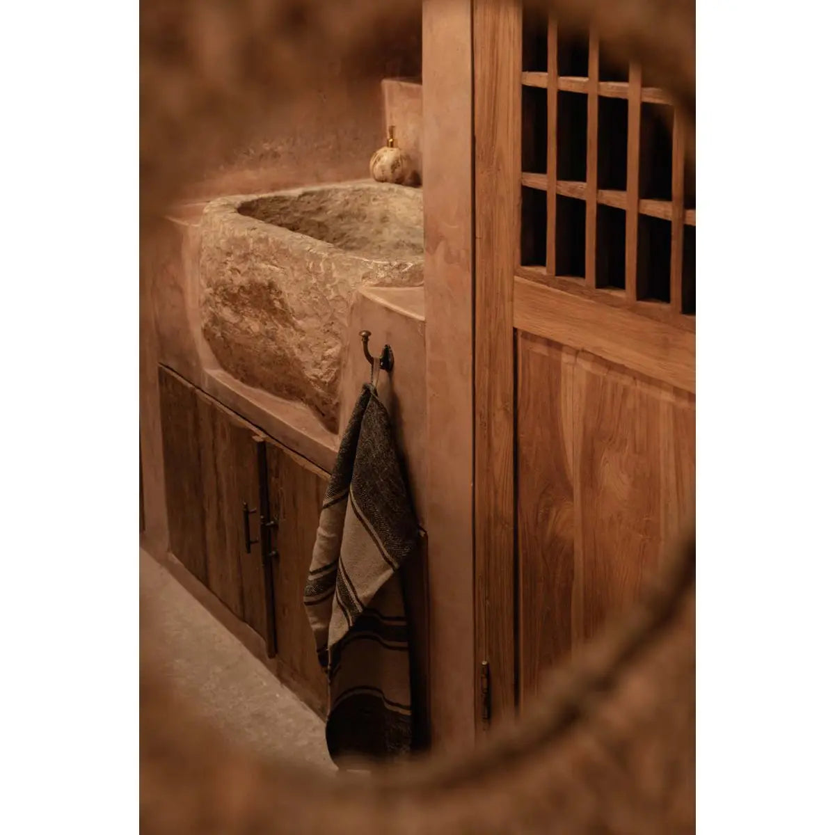Torchon de Cuisine The Linen Smudge - Noir Naturel - 50x70 Bazar Bizar Living