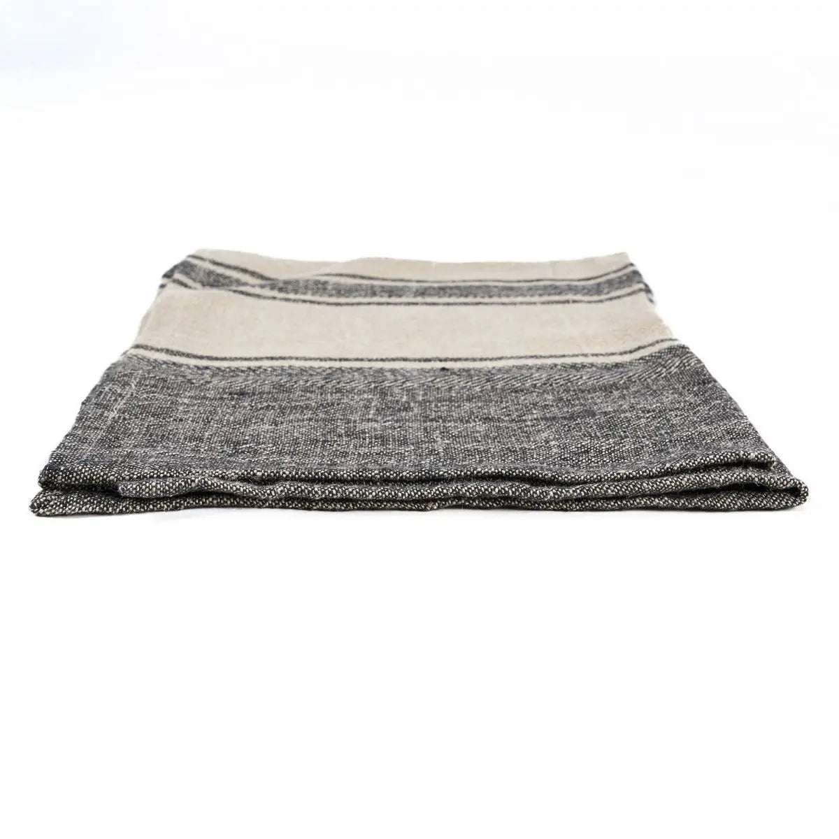 Torchon de Cuisine The Linen Smudge - Noir Naturel - 50x70 Bazar Bizar Living