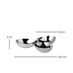 Tripple Bowl Luma (Ø 18 cm), acier inoxydable poli en haut EDZARD-SHOP.com