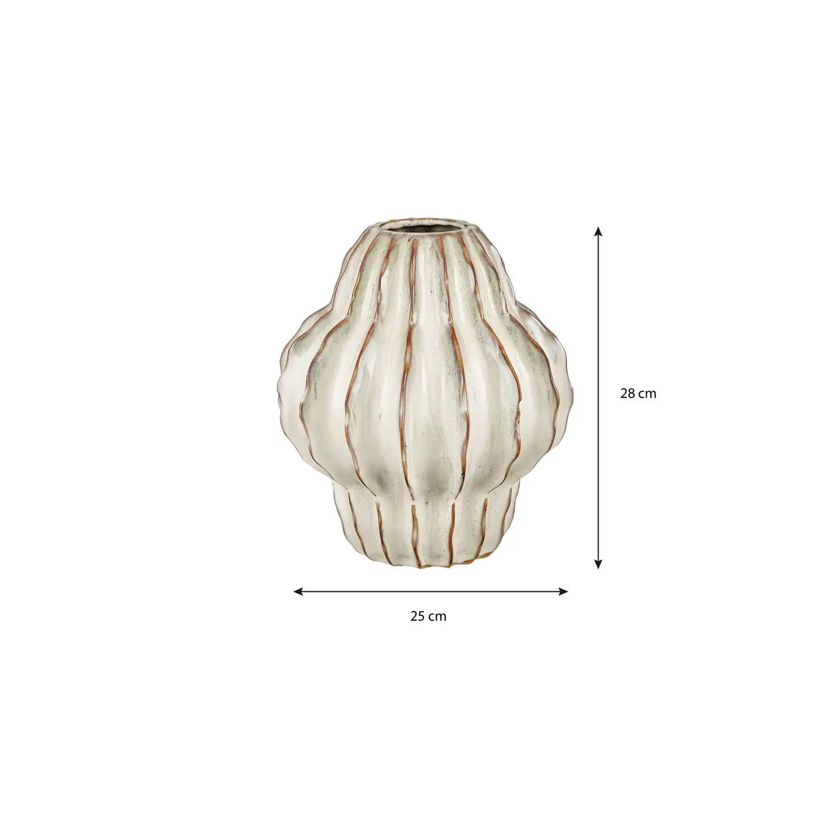 Vase Altea Blanc Cassé Mica Decorations