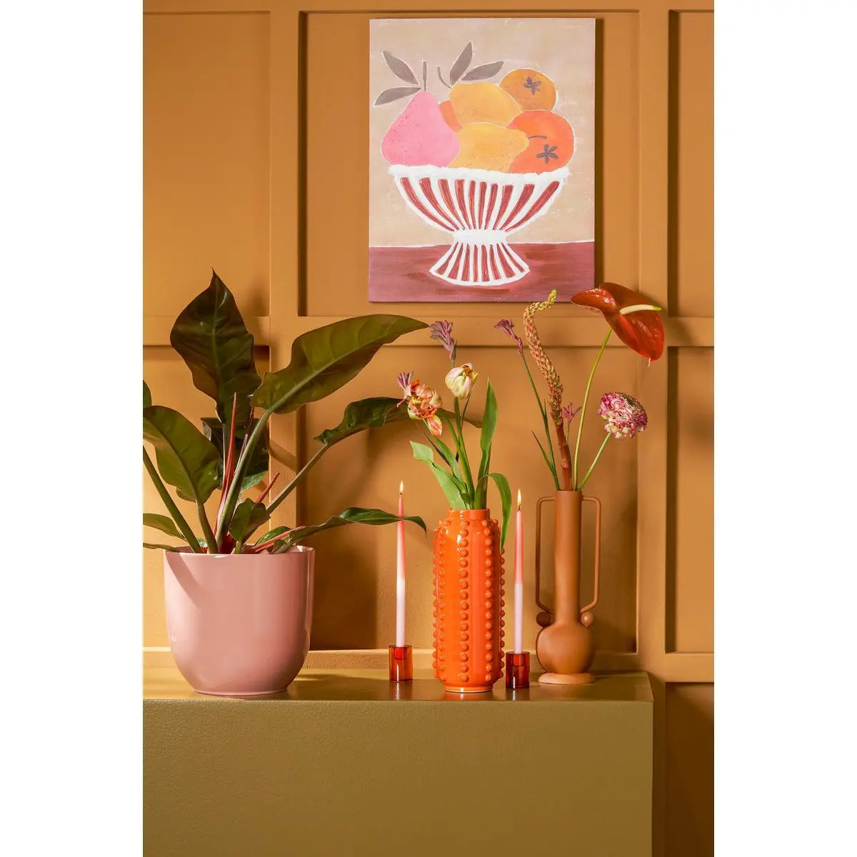 Vase Boaz Orange Mica Decorations