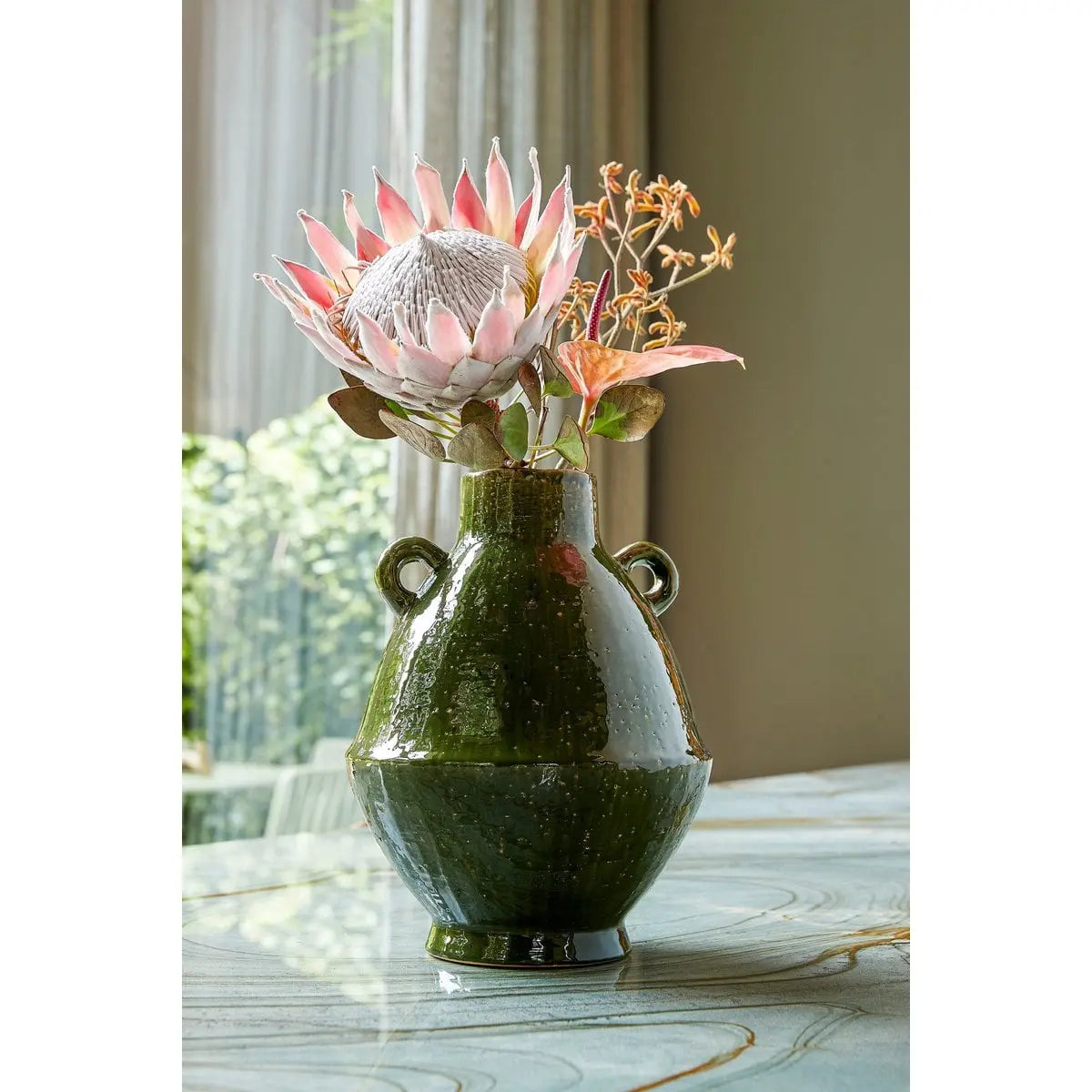 Vase Elena Vert Mica Decorations