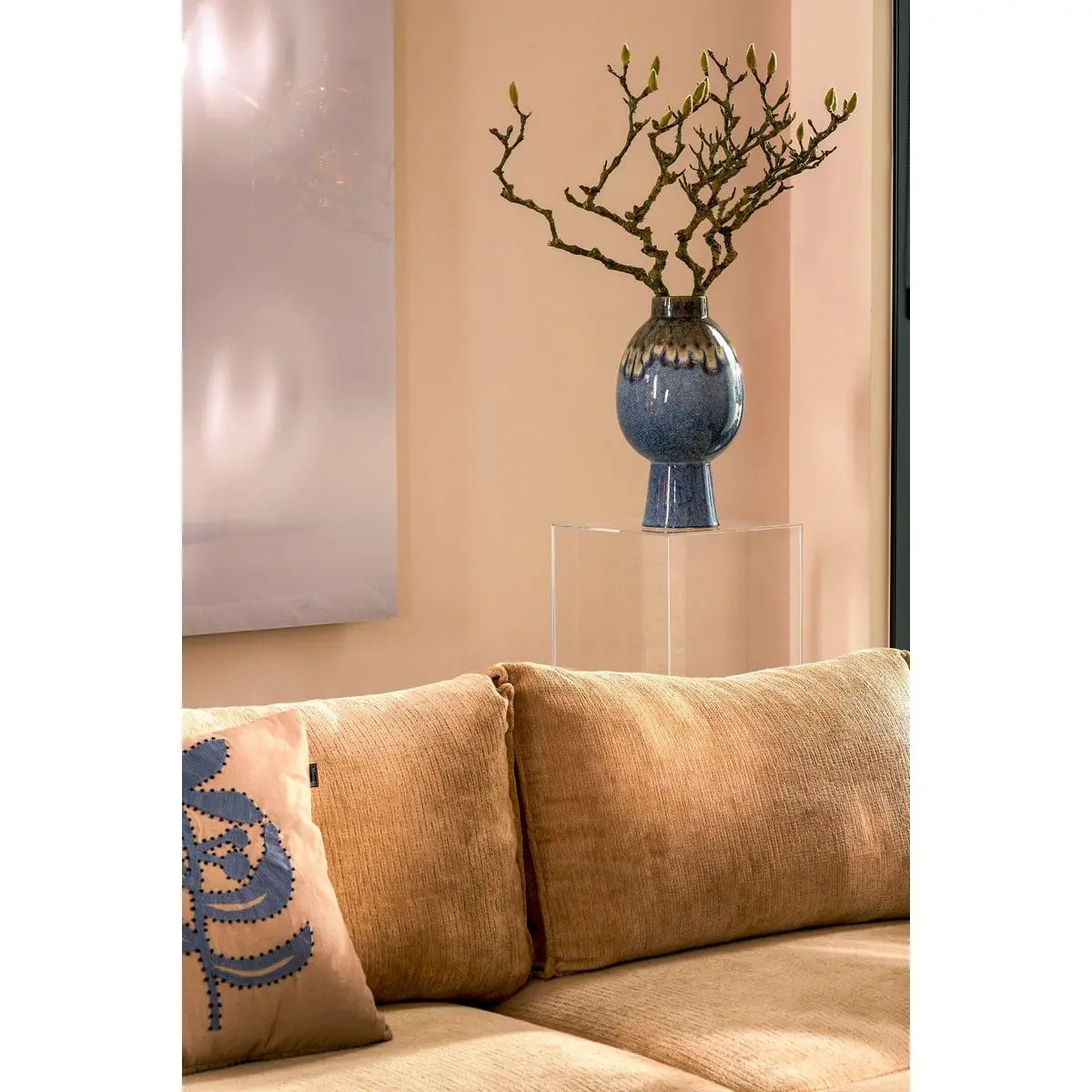 Vase Helma Bleu Mica Decorations