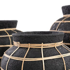 Vase Le Ventre - Noir Naturel - L Bazar Bizar Living