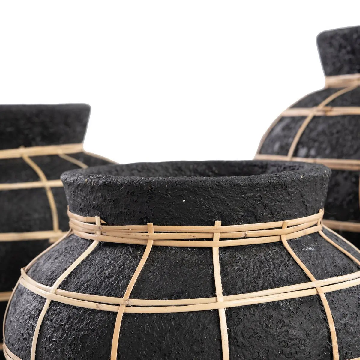 Vase Le Ventre - Noir Naturel - L Bazar Bizar Living