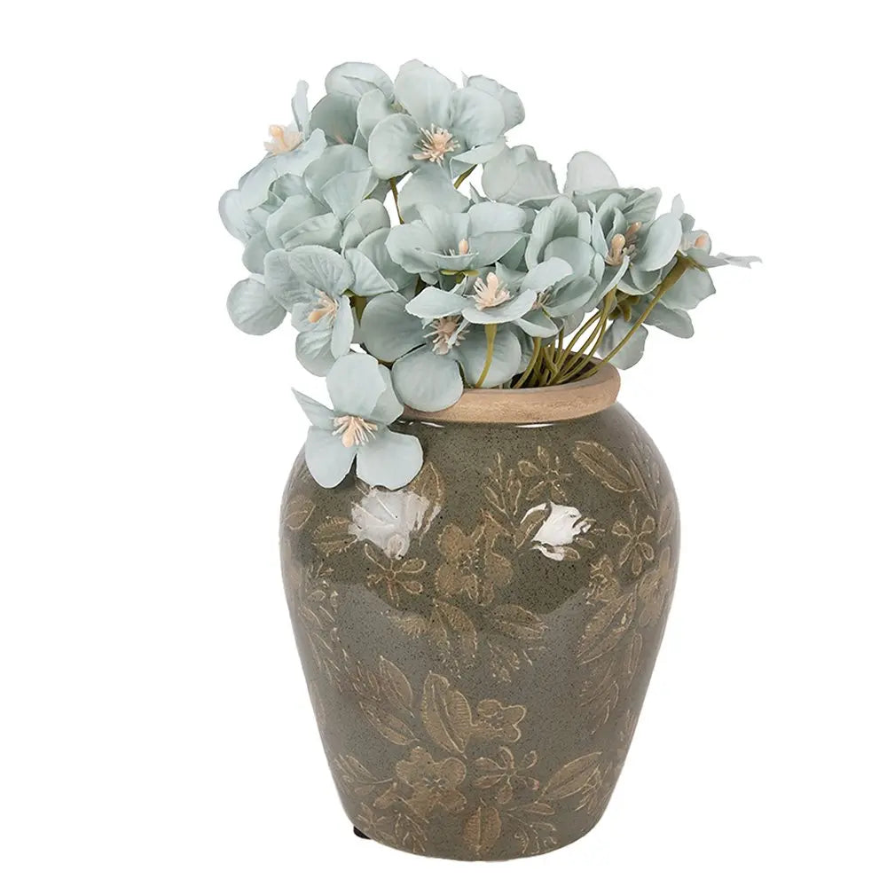 Vase Ø 13x15 cm Céramique Verte Clayre & Eef.