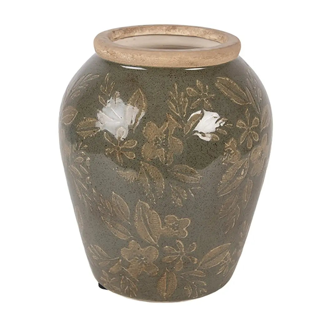 Vase Ø 13x15 cm Céramique Verte Clayre & Eef.
