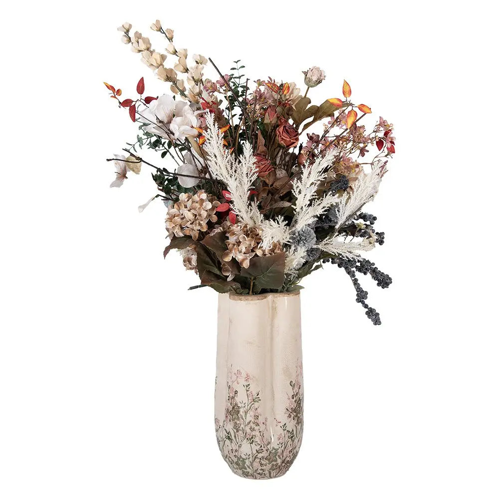 Vase Ø 16x36 cm Céramique Beige Clayre & Eef.