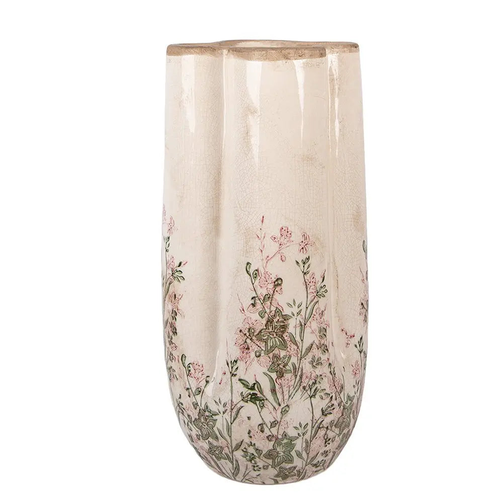 Vase Ø 16x36 cm Céramique Beige Clayre & Eef.