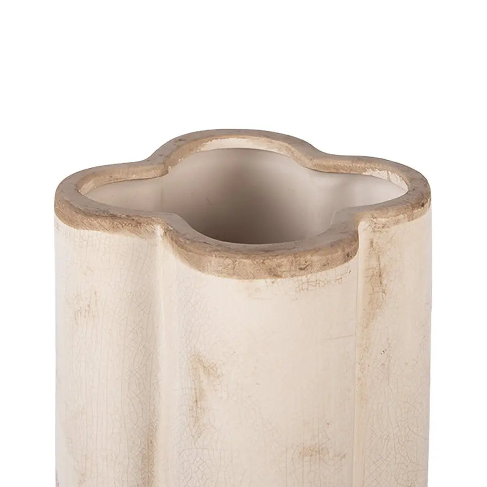Vase Ø 16x36 cm Céramique Beige Clayre & Eef.