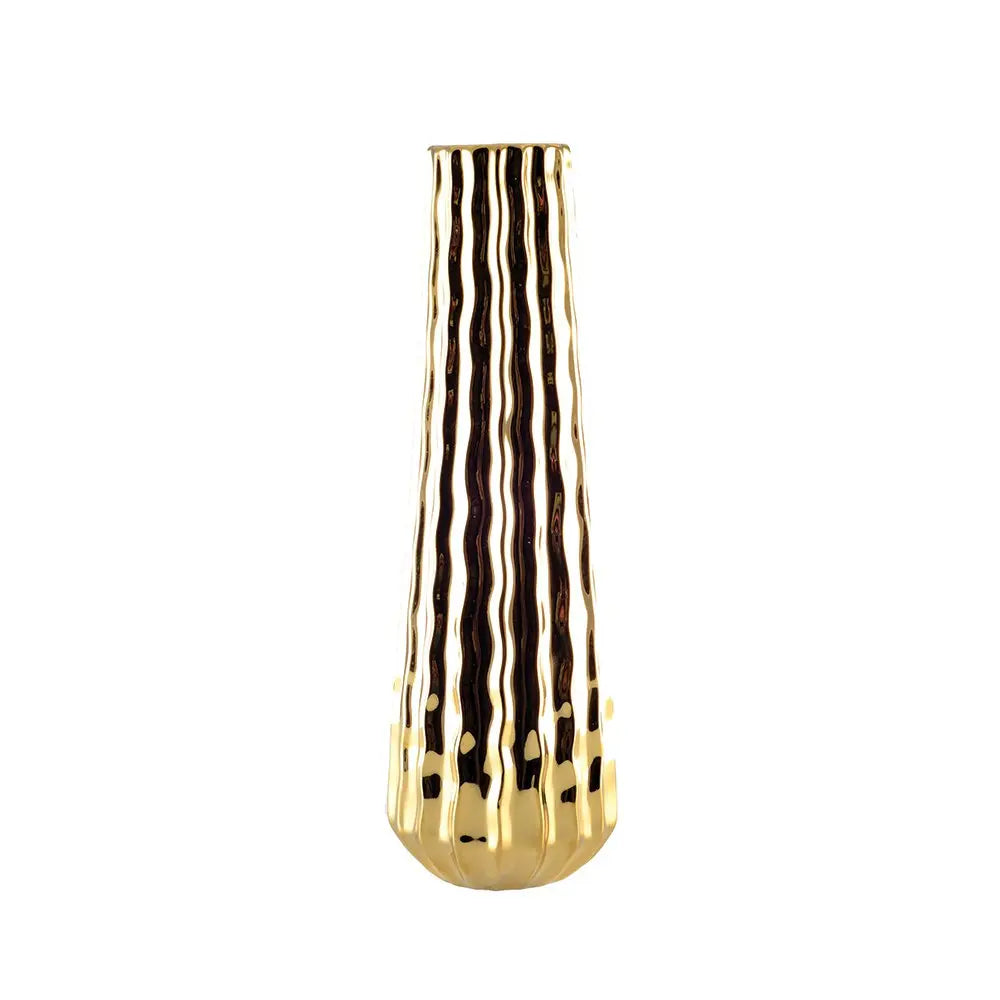 Vase doré brillant 10.5x10.5x35.5cm AULICA