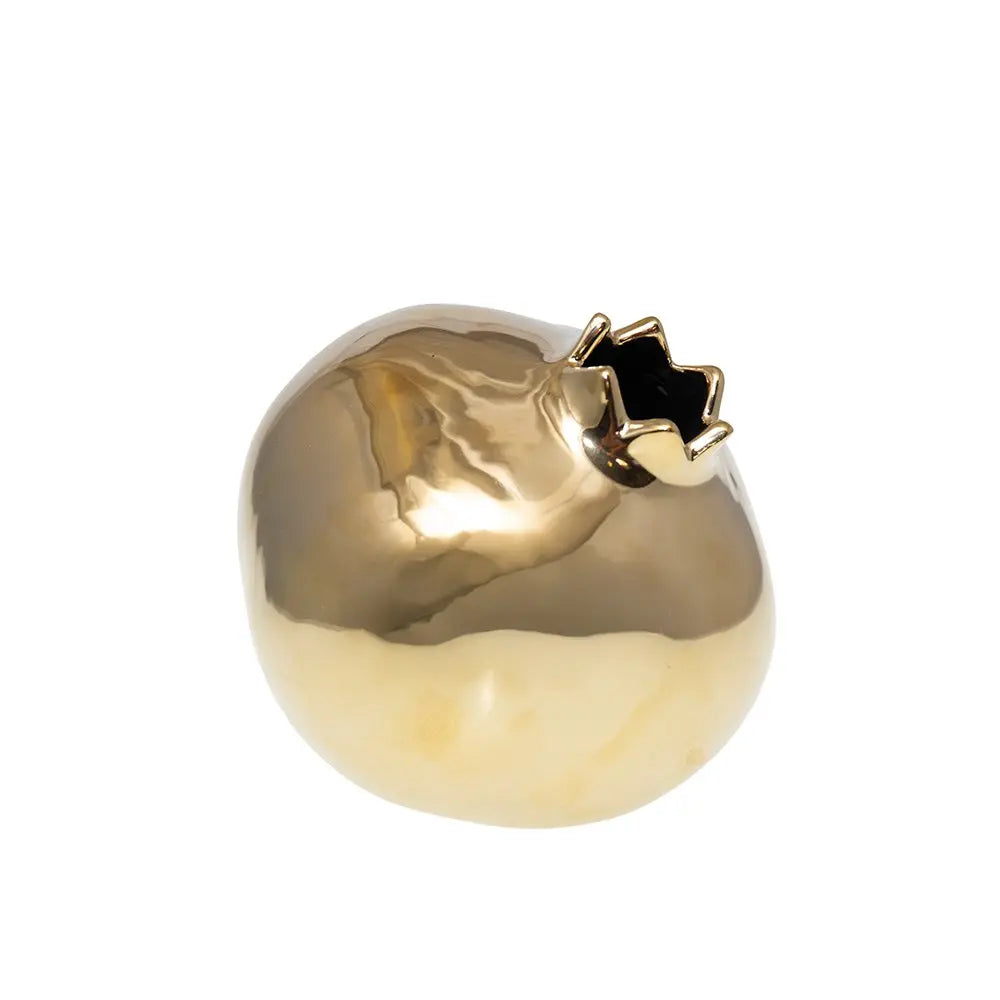 Vase grenade en céramique dorée 12.8x12.8x11.5cm AULICA