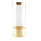 Vase transparent et doré h30cm AULICA